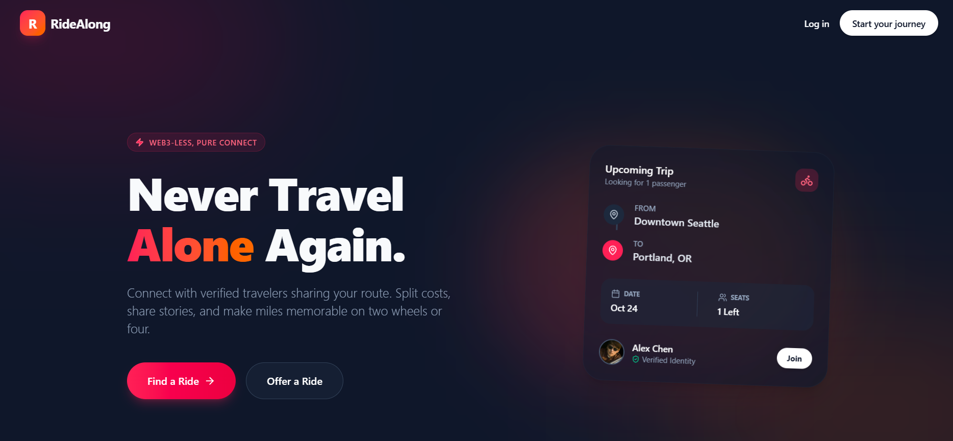 RideAlong App Mockup